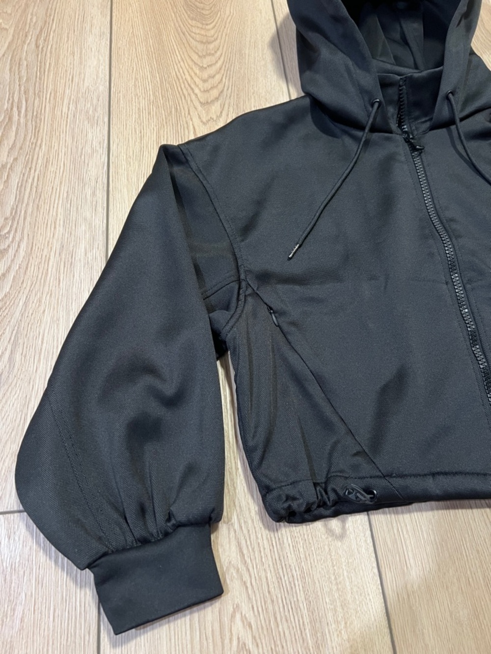 Zara Women’s Cropped Hooded Bomber Jogger Jacket - Picture 3 of 16